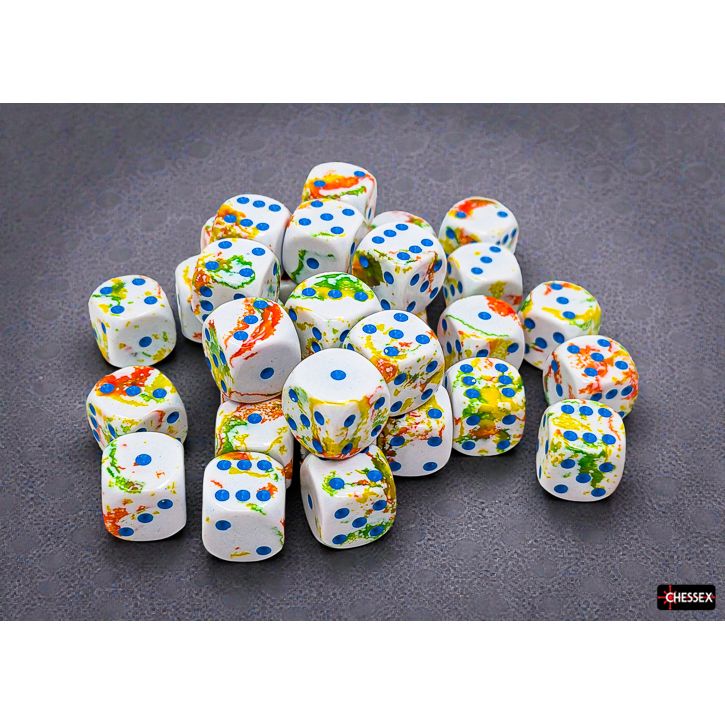 Chessex D6 Block: Brush Breezy/Blue (12mm)