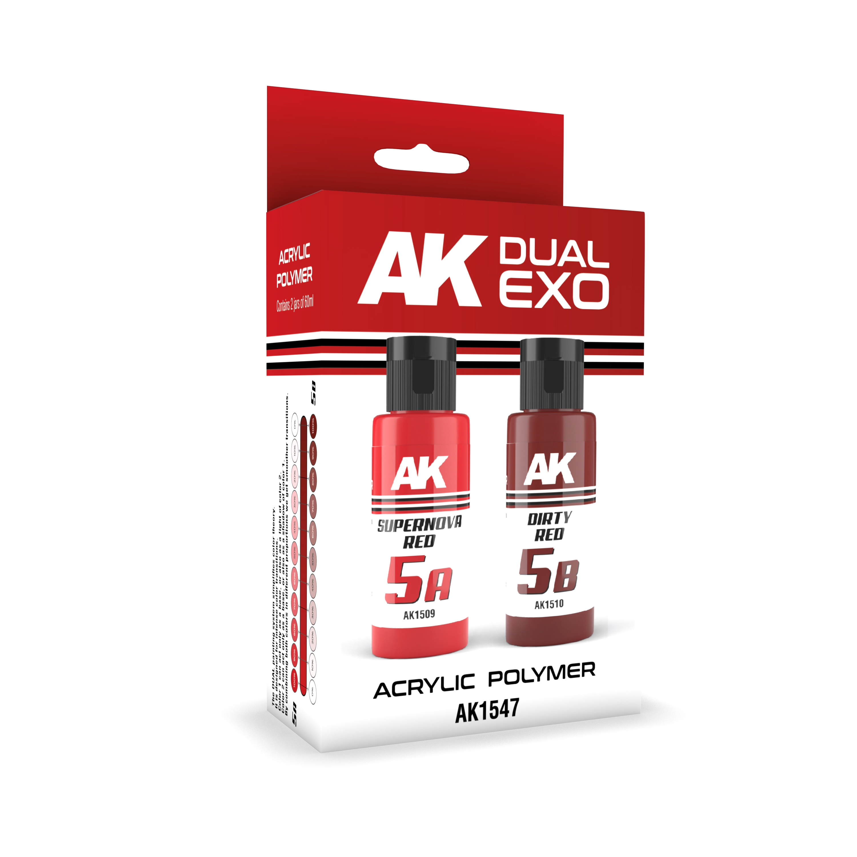 Ak Interactive Supernova Red & Dirty Red Dual Exo Paint Set - War Games USA