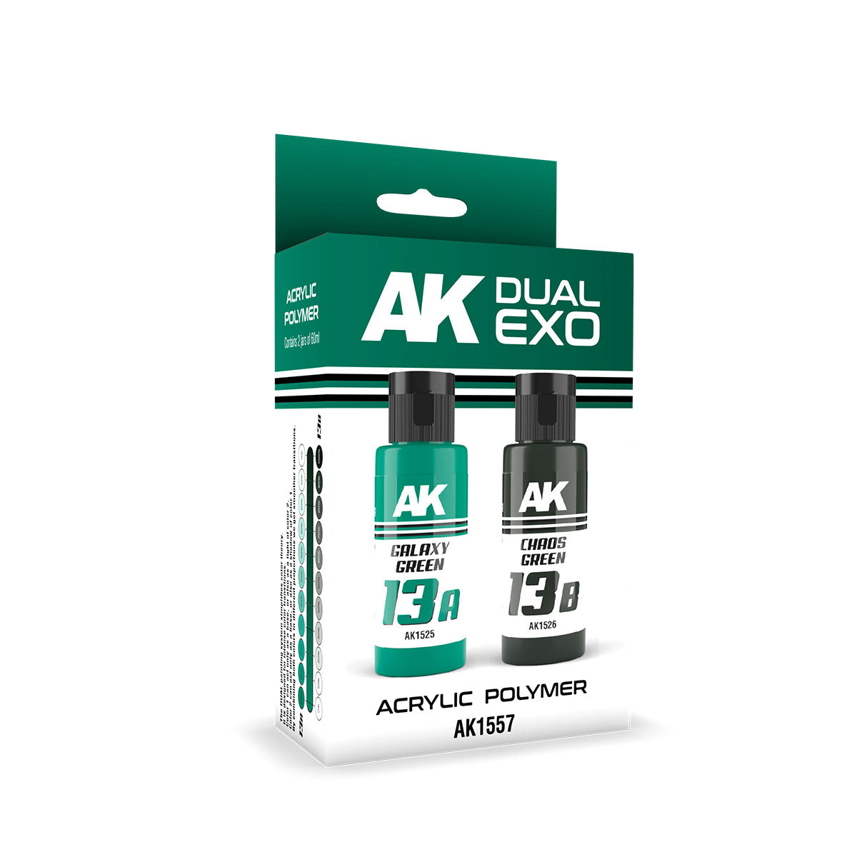 Ak Interactive Galaxy Green & Chaos Green Dual Exo Paint Set - War Games USA