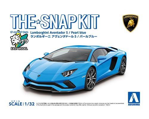 Aoshima 1/32 Snap Kit Lamborghini Aventador S – Pearl Blue - War Games USA