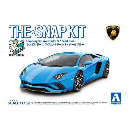 Aoshima 1/32 Snap Kit Lamborghini Aventador S – Pearl Blue - War Games USA