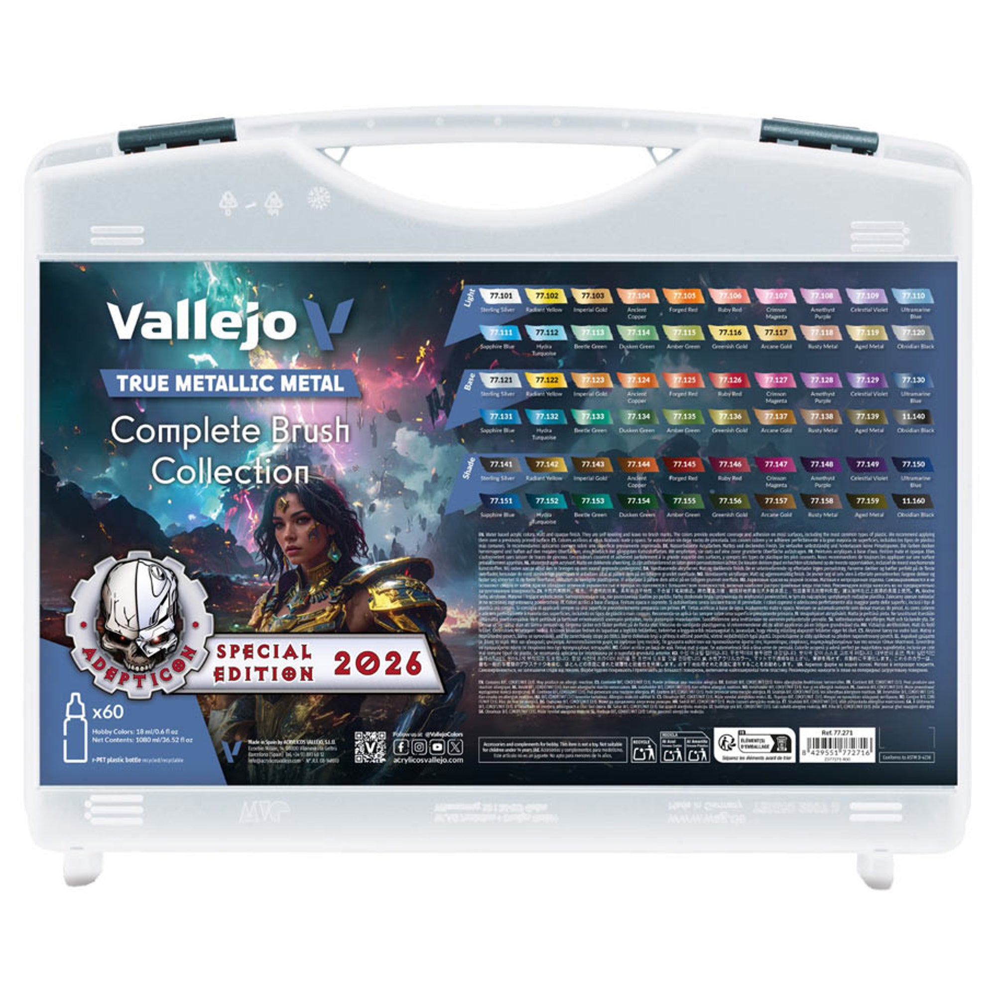 Vallejo True Metallic Metal: Complete Brush Collection (Adepticon 2026) - War Games USA