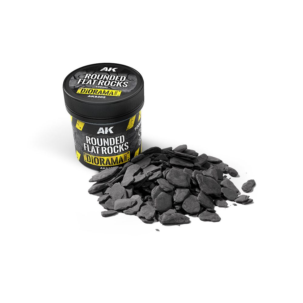 AK Interactive Rounded Flat Rocks 100ml - War Games USA