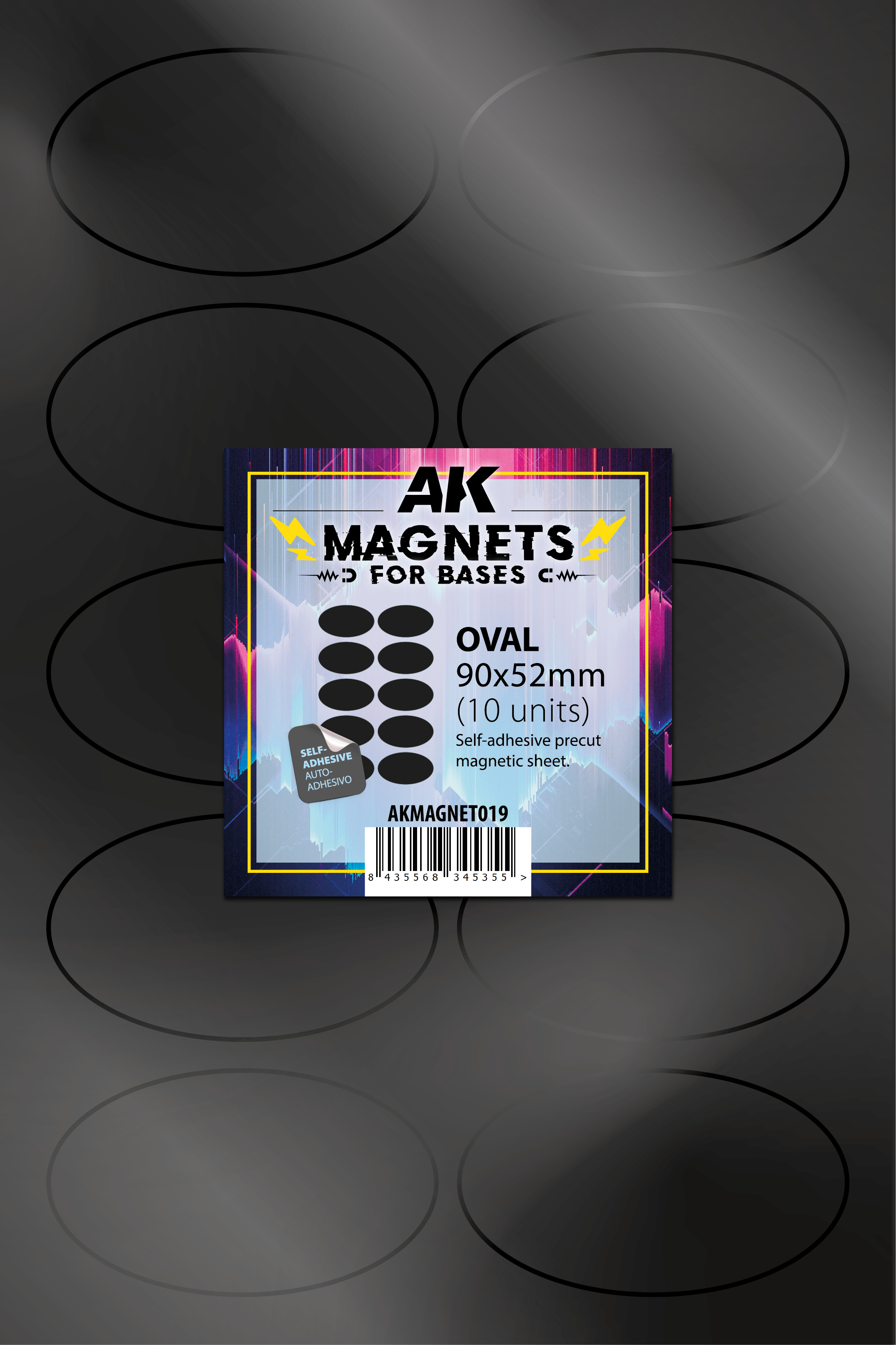 AK Interactive Oval Magnetic Base 90×52mm