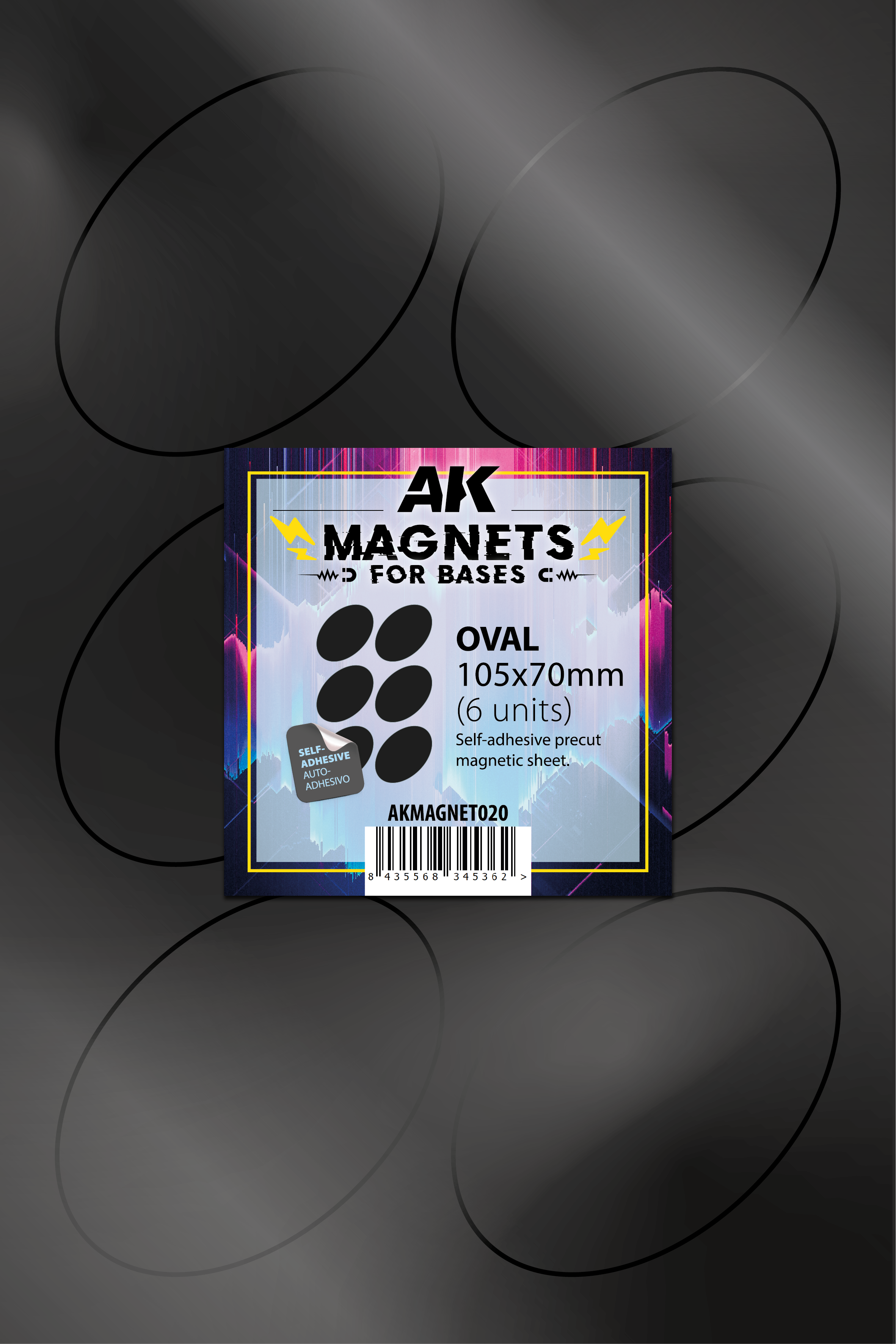 AK Interactive Oval Magnetic Base 105×70mm