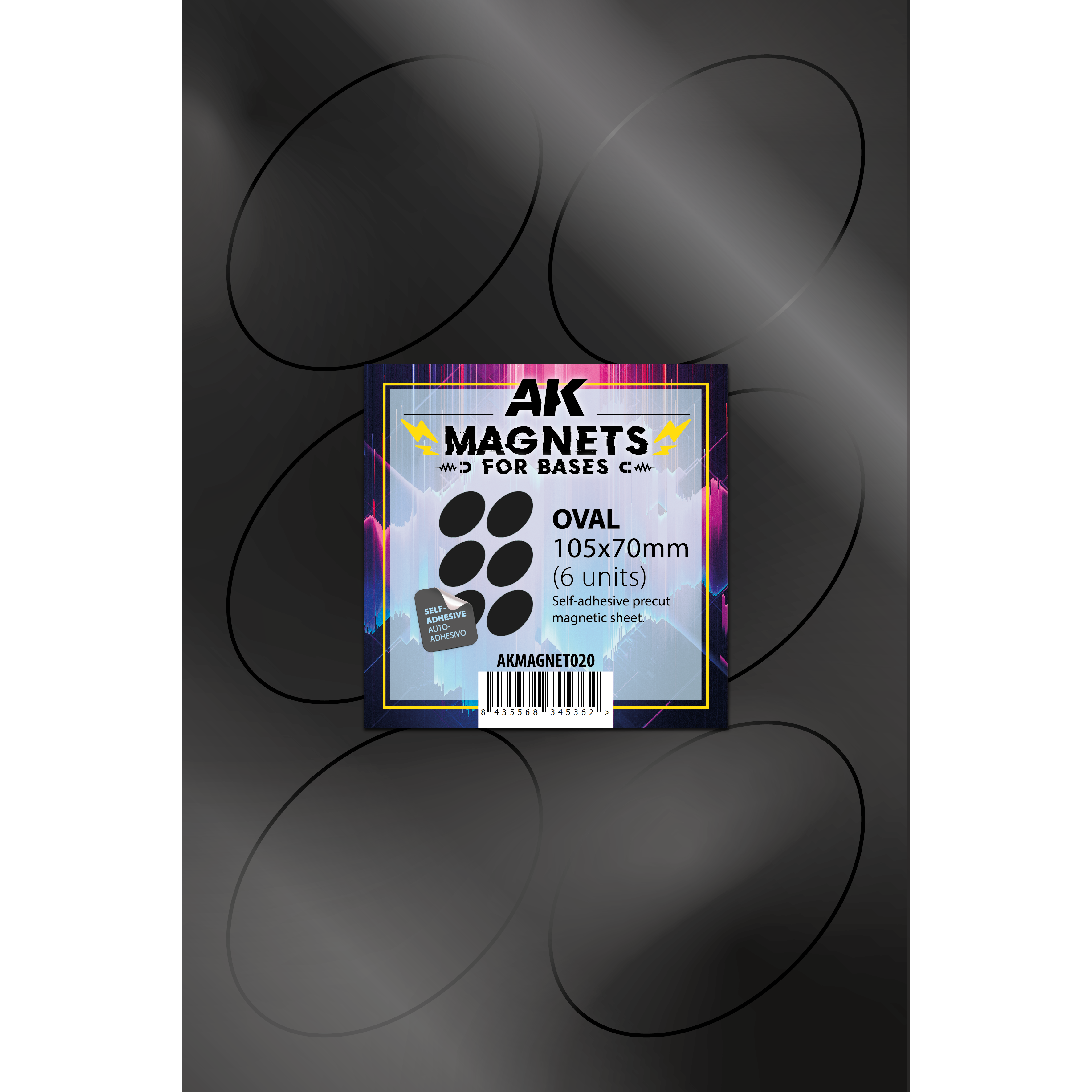 AK Interactive Oval Magnetic Base 105×70mm