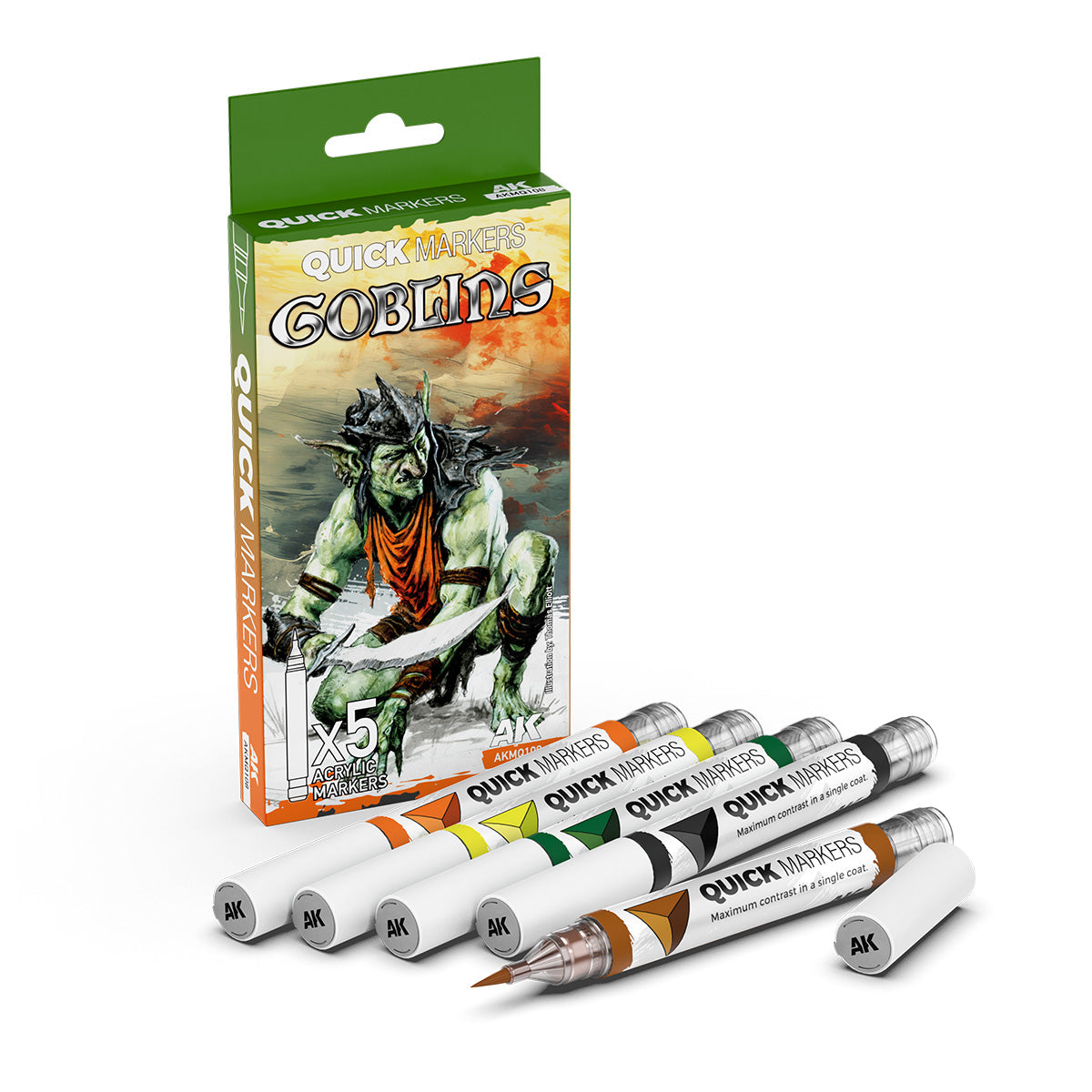 AK Interactive Goblins Quick Markers Set - War Games USA