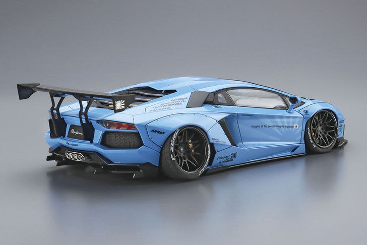 Aoshima Liberty Walk 1/24 No.17 LB Works Lamborghini Aventador Ver.2 Plastic Model - War Games USA