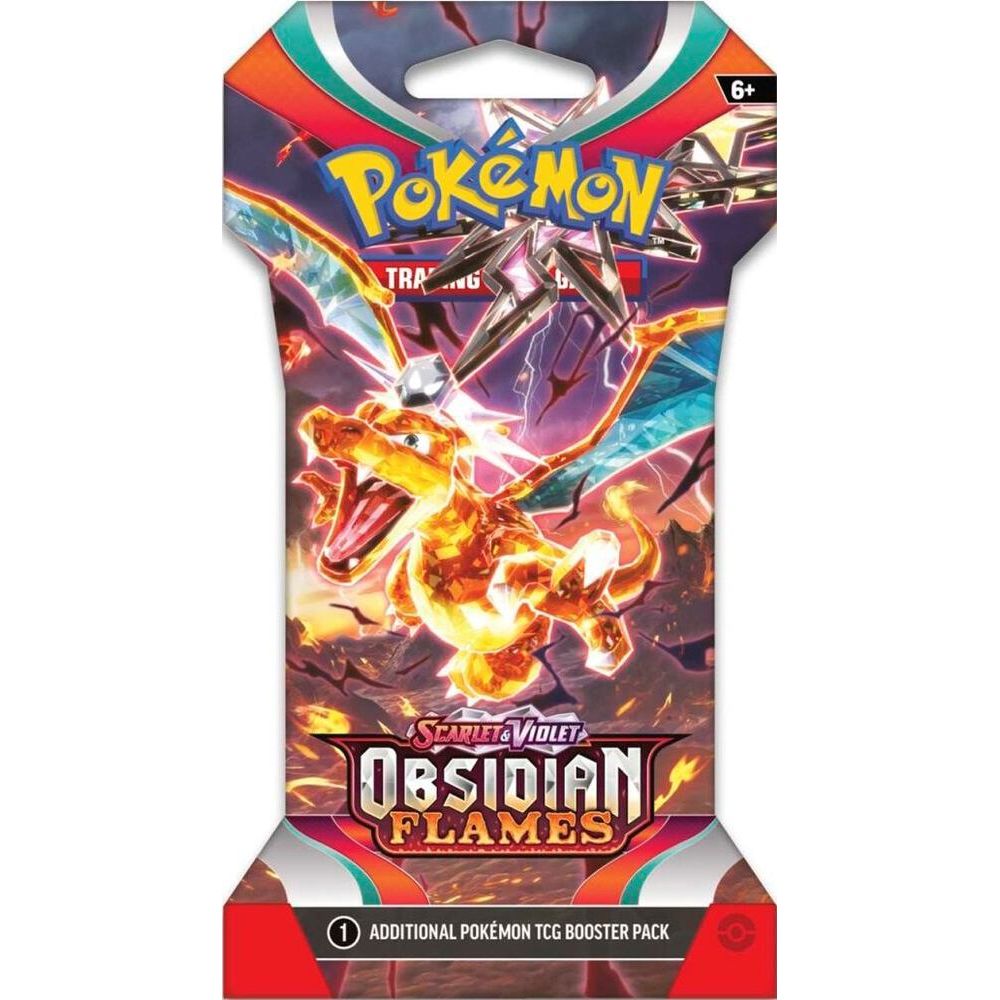 Obsidian Flames Sleeved Booster Pack - SV03 - War Games USA