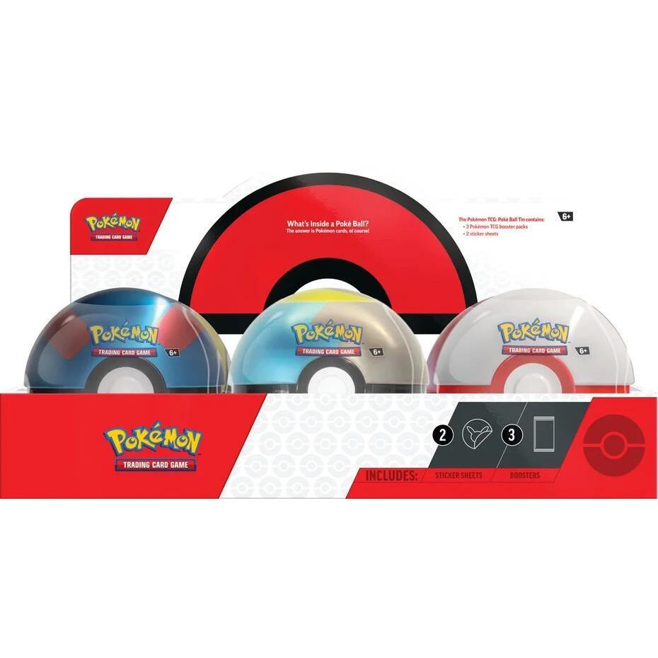 Pokémon Poke Ball Tin Display (Q4 2024) - War Games USA