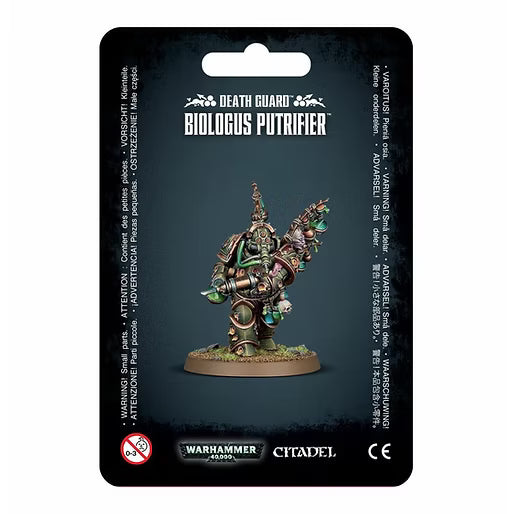Warhammer 40,000 Death Guard Biologus Putrifier miniature box by Games Workshop