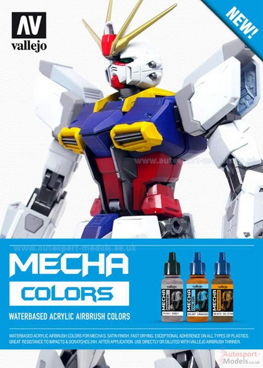 Vallejo Mecha Color Case – 80 Acrylic Paints for Models & Gunpla - War Games USA
