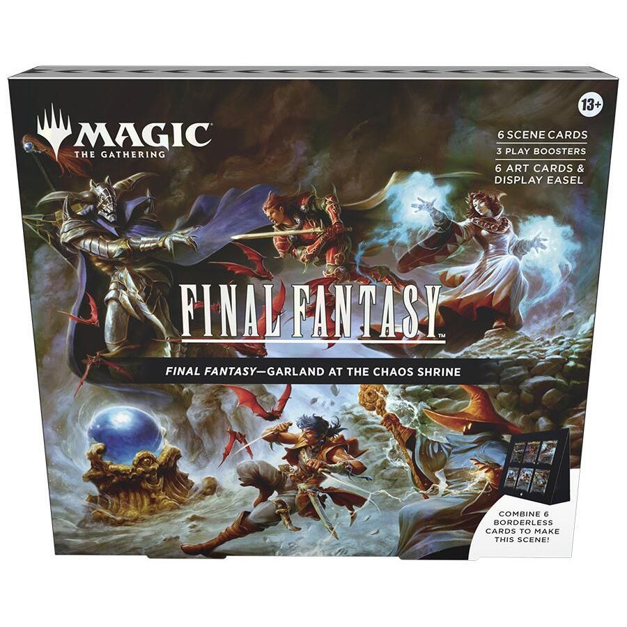 Magic: The Gathering FINAL FANTASY Scene Box featuring Garland at the Chaos Shrine, with detailed game-themed artwork.