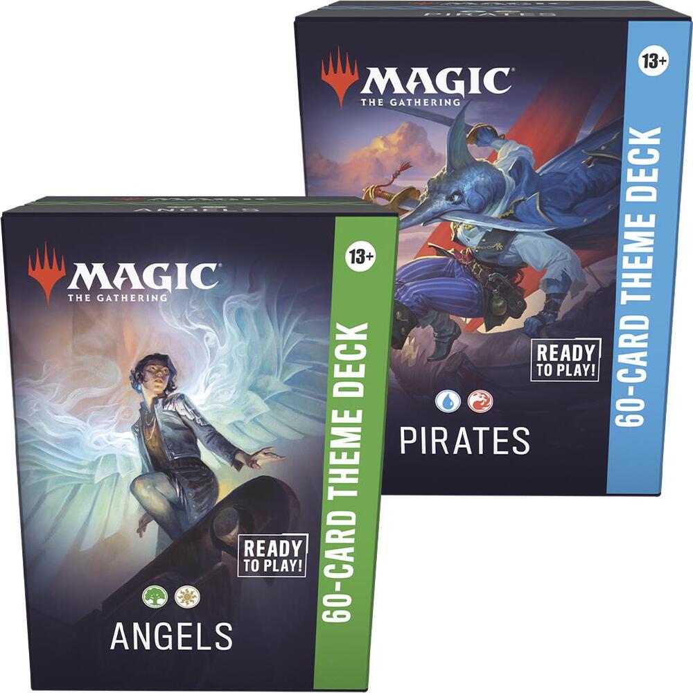 Two Lorwyn Eclipsed Theme Decks for Magic: The Gathering, featuring colorful artwork and card designs on the decks.