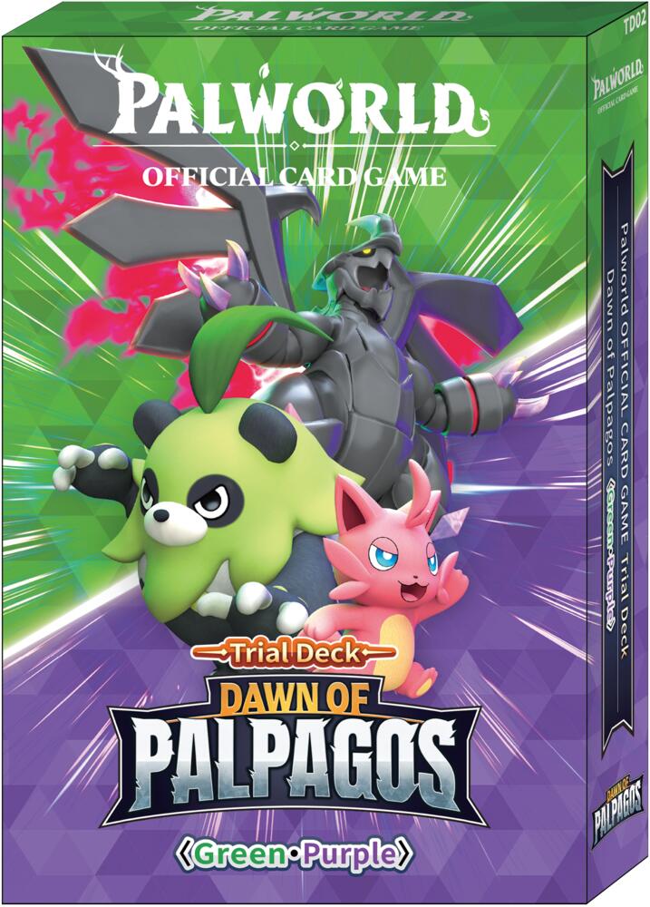 Palworld TCG Dawn of Palpagos Green•Purple Trial Deck box