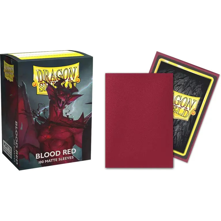 Dragon Shield Game Sleeves Matte Blood Red 100ct Pack - War Games USA