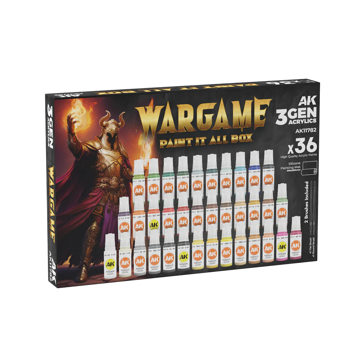 AK Interactive - 3GEN Acrylics Wargame Paint It All Box (36 Colors) - War Games USA