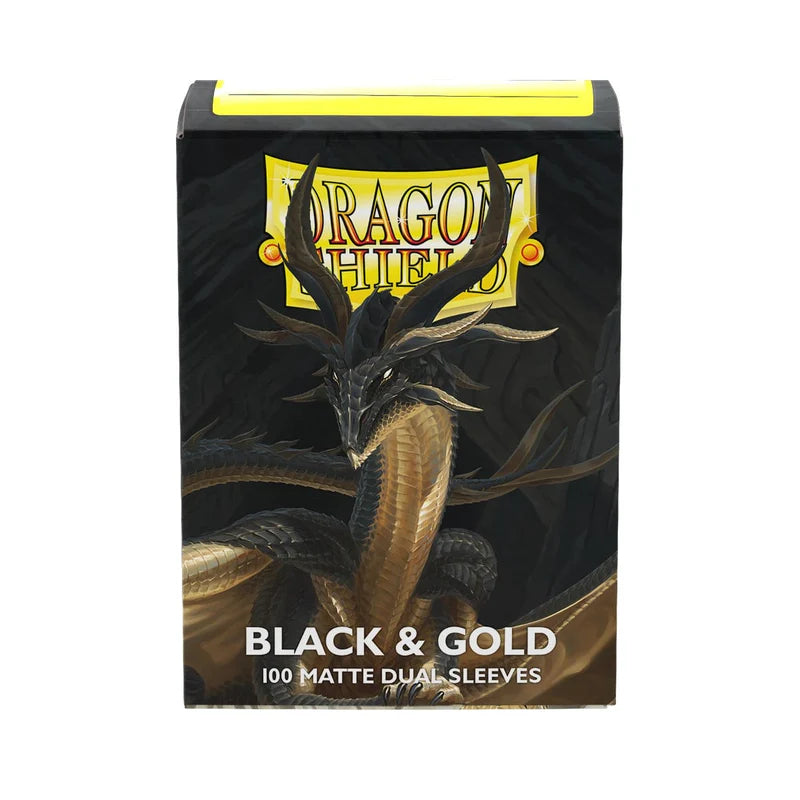 Dragon Shield Matte Dual - Black & Gold (100ct)