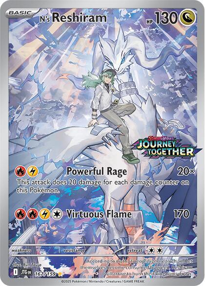 N's Reshiram Journey Together Promo TCG Card SV09 167/159