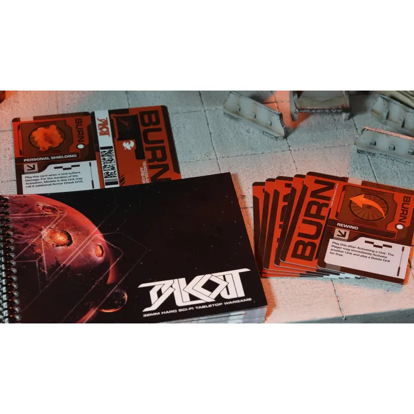 BLKOUT Burncard deck — hard plastic ability cards