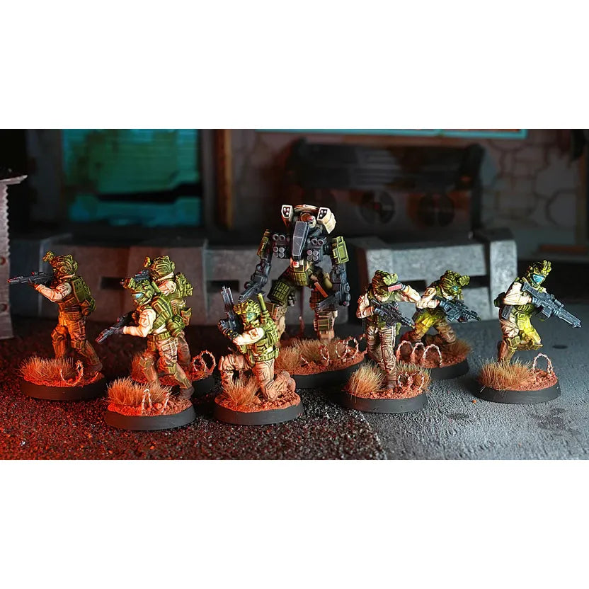 Close-up of Task Force Boone: Recon BLKOUT miniatures