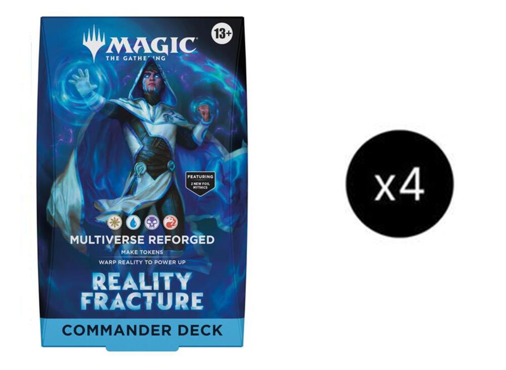 Magic: The Gathering Reality Fracture Commander Deck Sealed Case (4) - Multiverse Reforged