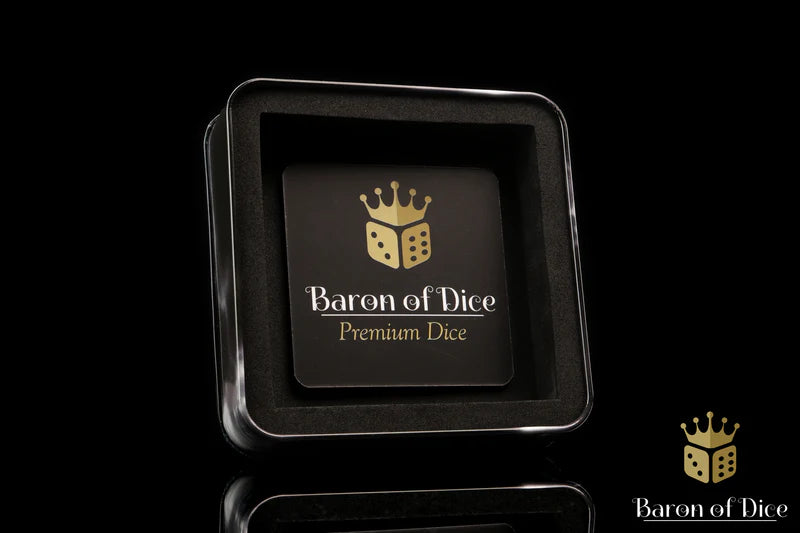 Premium Metal Dice Tin (12mm) - Baron of Dice - War Games USA