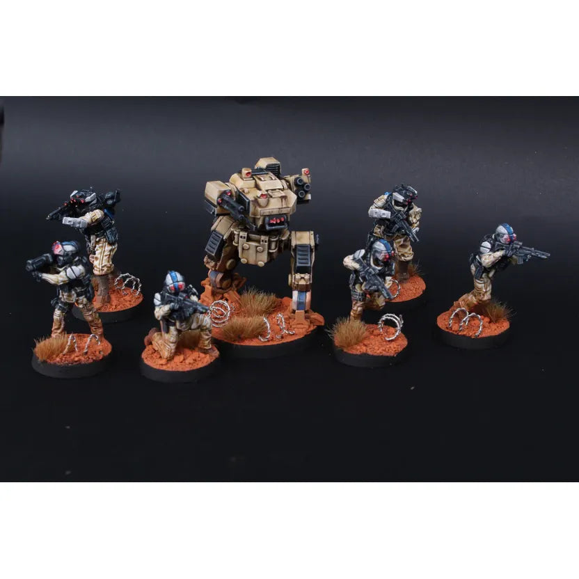 Close-up of UN: 3rd Battalion BLKOUT miniatures