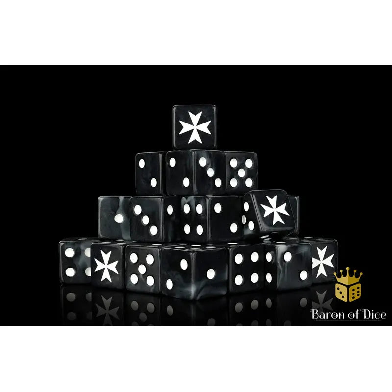 Knights Templar (Black, Square Corner) - Baron of Dice - War Games USA