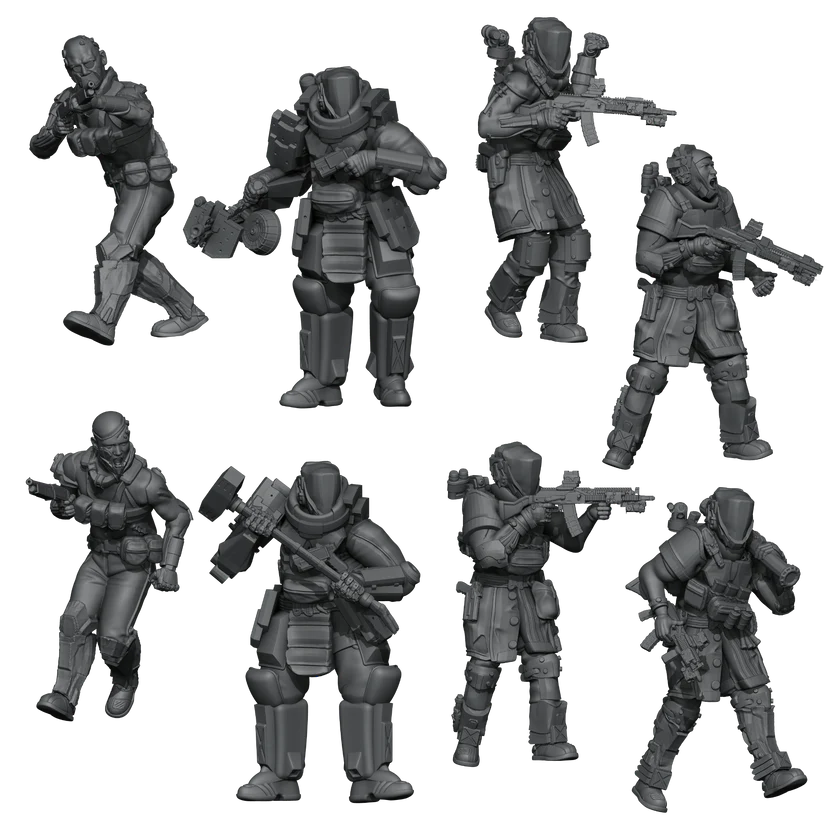 Chimera: Krestonosets BLKOUT miniatures, alternate view