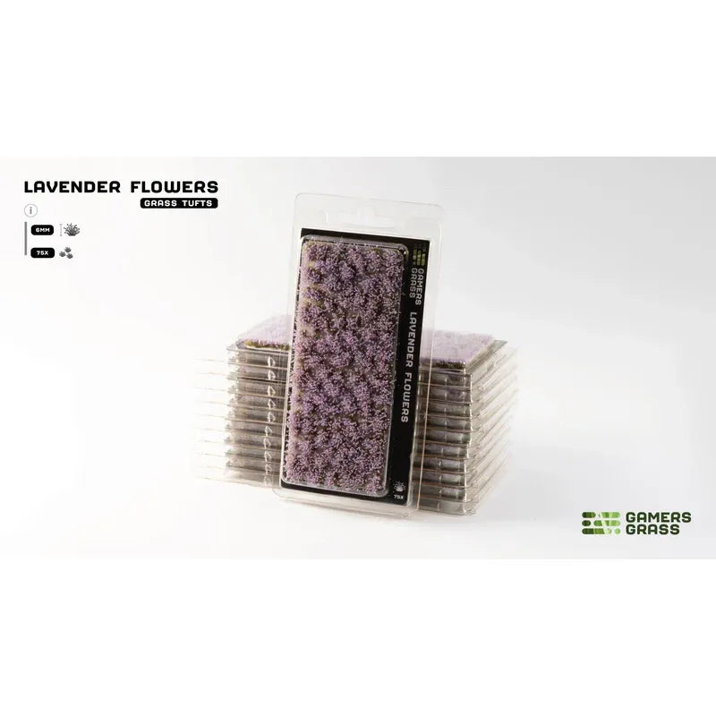 Baron of Dice Lavender Flowers from Gamers Grass in a blister pack, showing vibrant purple dried lavender blooms.