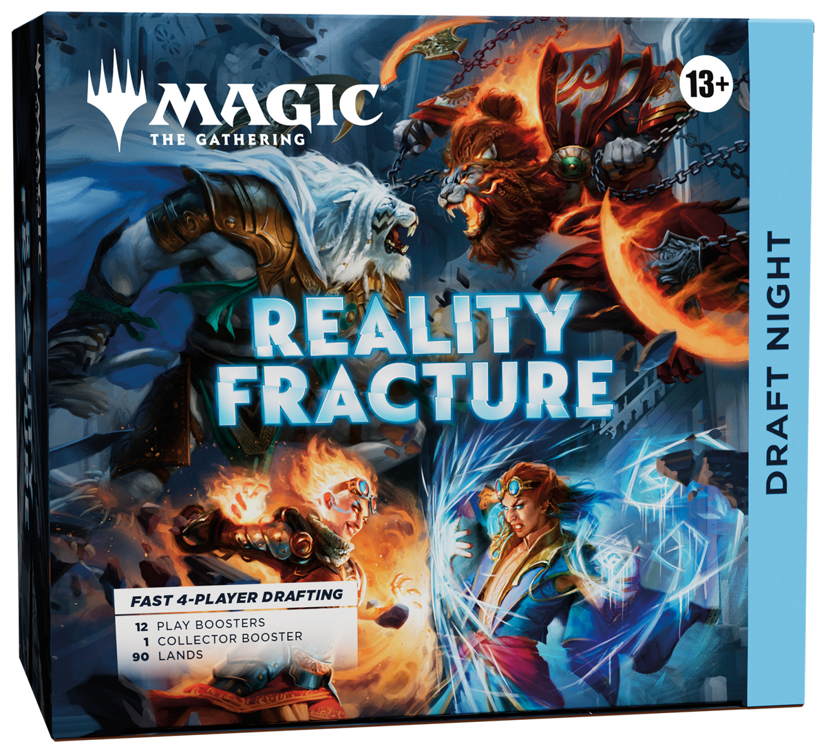 Retail box of the Magic: The Gathering Reality Fracture Draft Night kit.