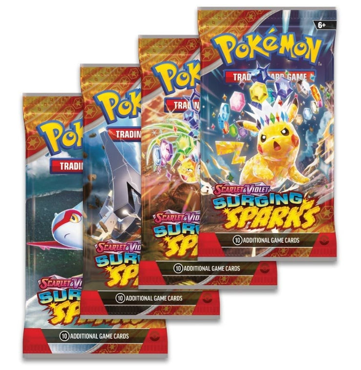 Pokémon TCG: Scarlet & Violet 8 Surging Sparks single pack with assorted styles.