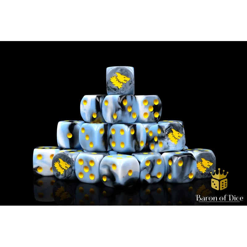 Snow Direwolf (Square Corner) - Baron of Dice - War Games USA