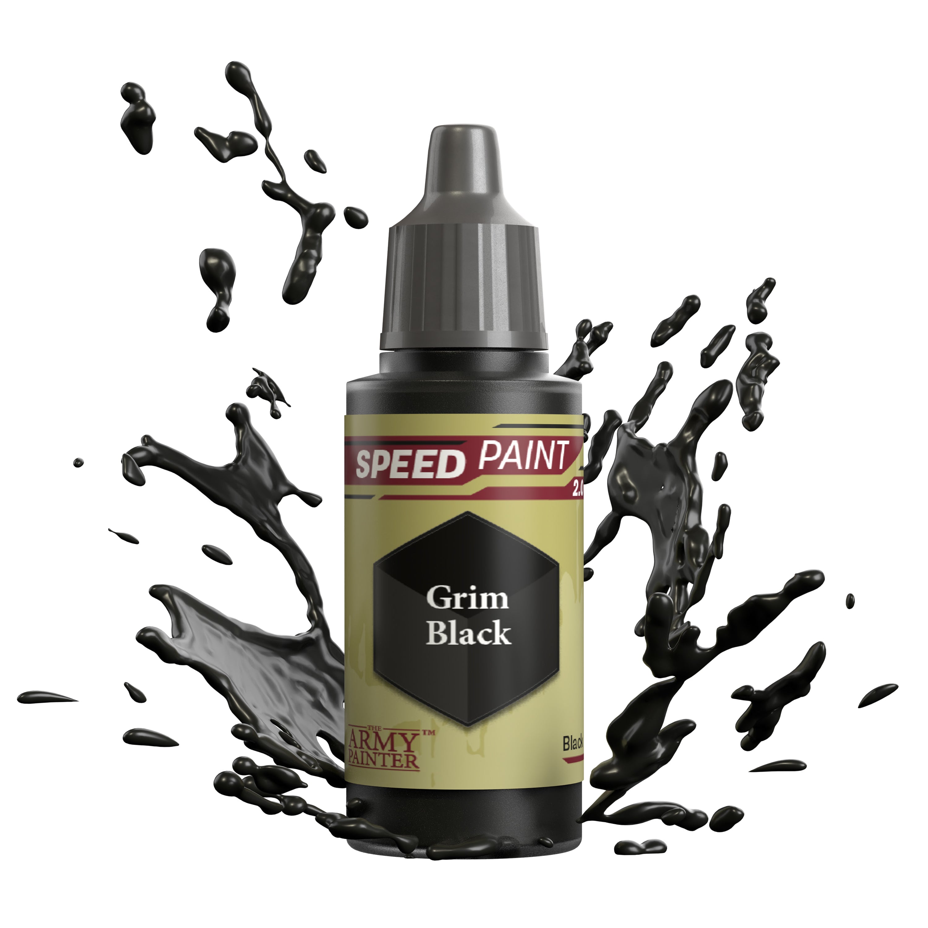 Army Painter Speedpaint 2.0 Grim Black WP2001 18ml dropper bottle