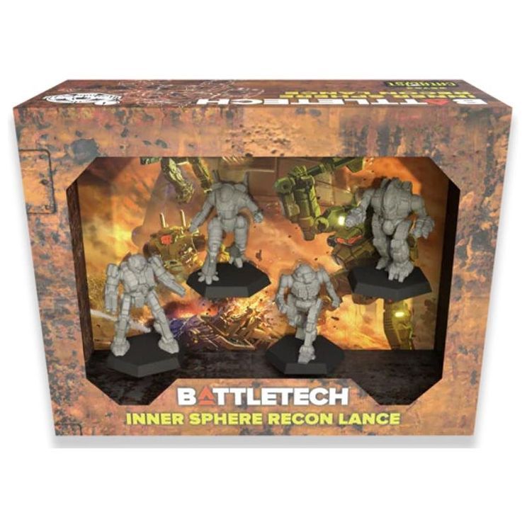 BattleTech Mercenaries Inner Sphere Recon Lance Force Pack with high-quality miniatures.