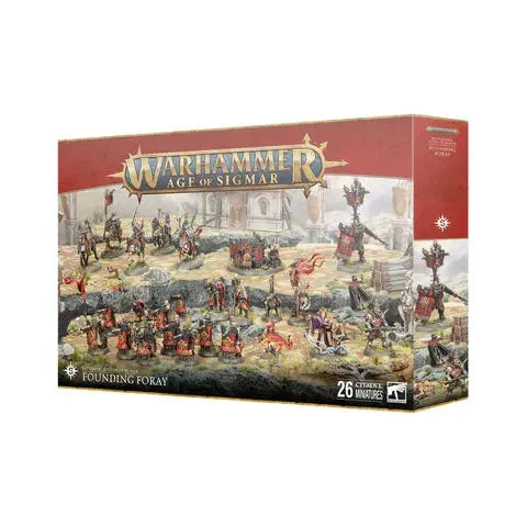 Warhammer Age of Sigmar Cities of Sigmar Founding Foray Battleforce set with 26 plastic miniatures and build options.