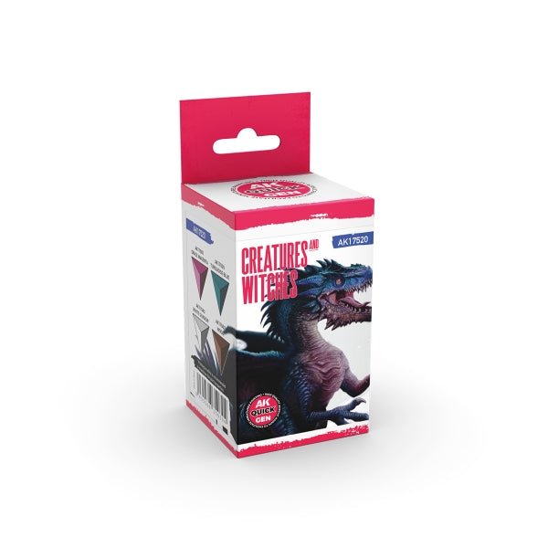 AK-Interactive: Quick Gen Acrylic Contrast -Creatures And Witches (Quick Gen Set) - War Games USA