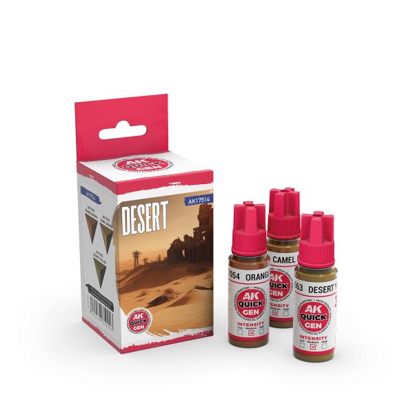 AK-Interactive: Quick Gen Acrylic Contrast -Desert (Quick Gen Set) - War Games USA