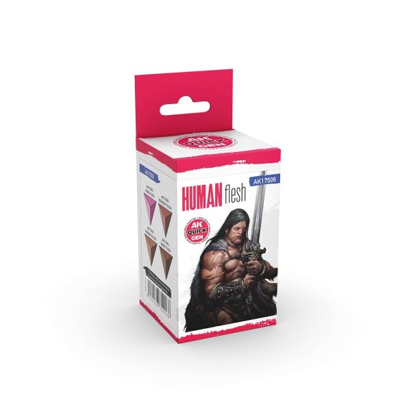 AK-Interactive: Quick Gen Acrylic Contrast -Human Flesh (Quick Gen Set) - War Games USA