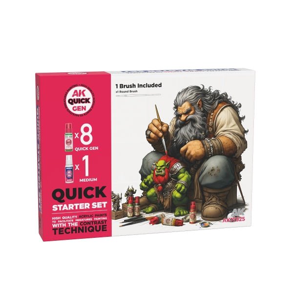 AK-Interactive: Quick Gen Acrylic Contrast -Quick Starter - War Games USA