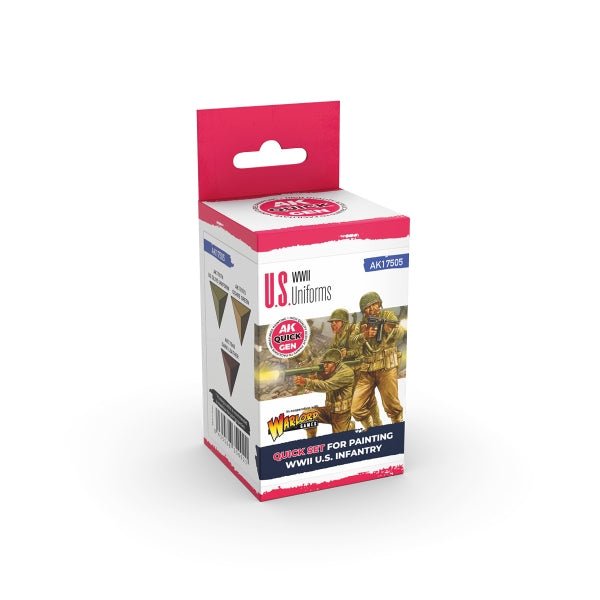 AK-Interactive: Quick Gen Acrylic Contrast -Us Uniforms (Quick Gen Set) - War Games USA