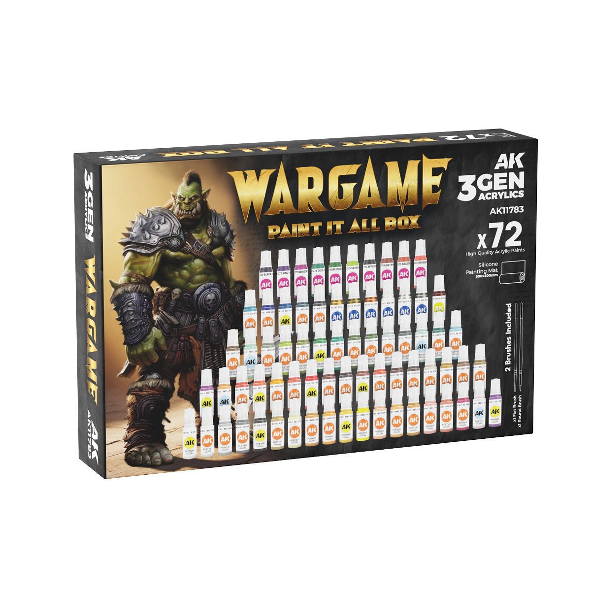 Ak Interactive: Wargame Paint It All Box 3Gen x72 - War Games USA