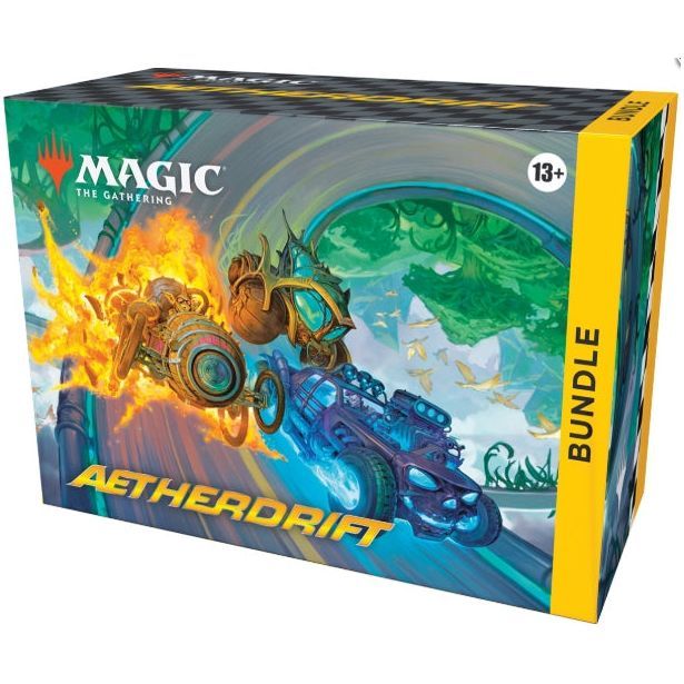 Magic the Gathering CCG: Aetherdrift Bundle box with dynamic racing artwork on the cover.