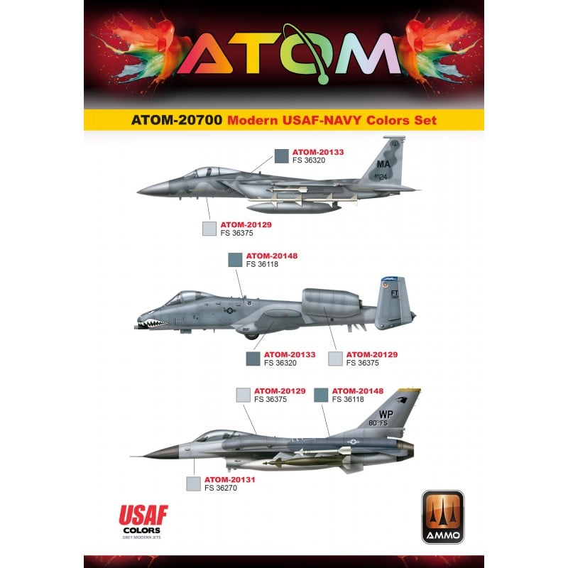 ATOM Modern USAF-NAVY Colors Set - War Games USA