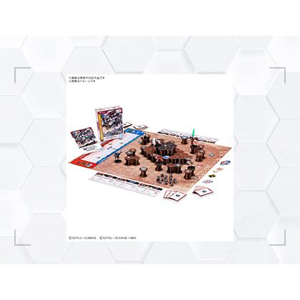Gundam Assemble Starter Set 01 (ST01) packaging — a complete two-player miniatures game with six unpainted mobile suits