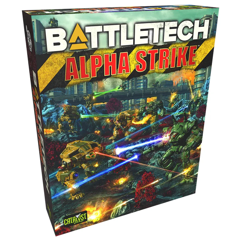 BattleTech: Alpha Strike Box Set featuring miniatures and game contents.