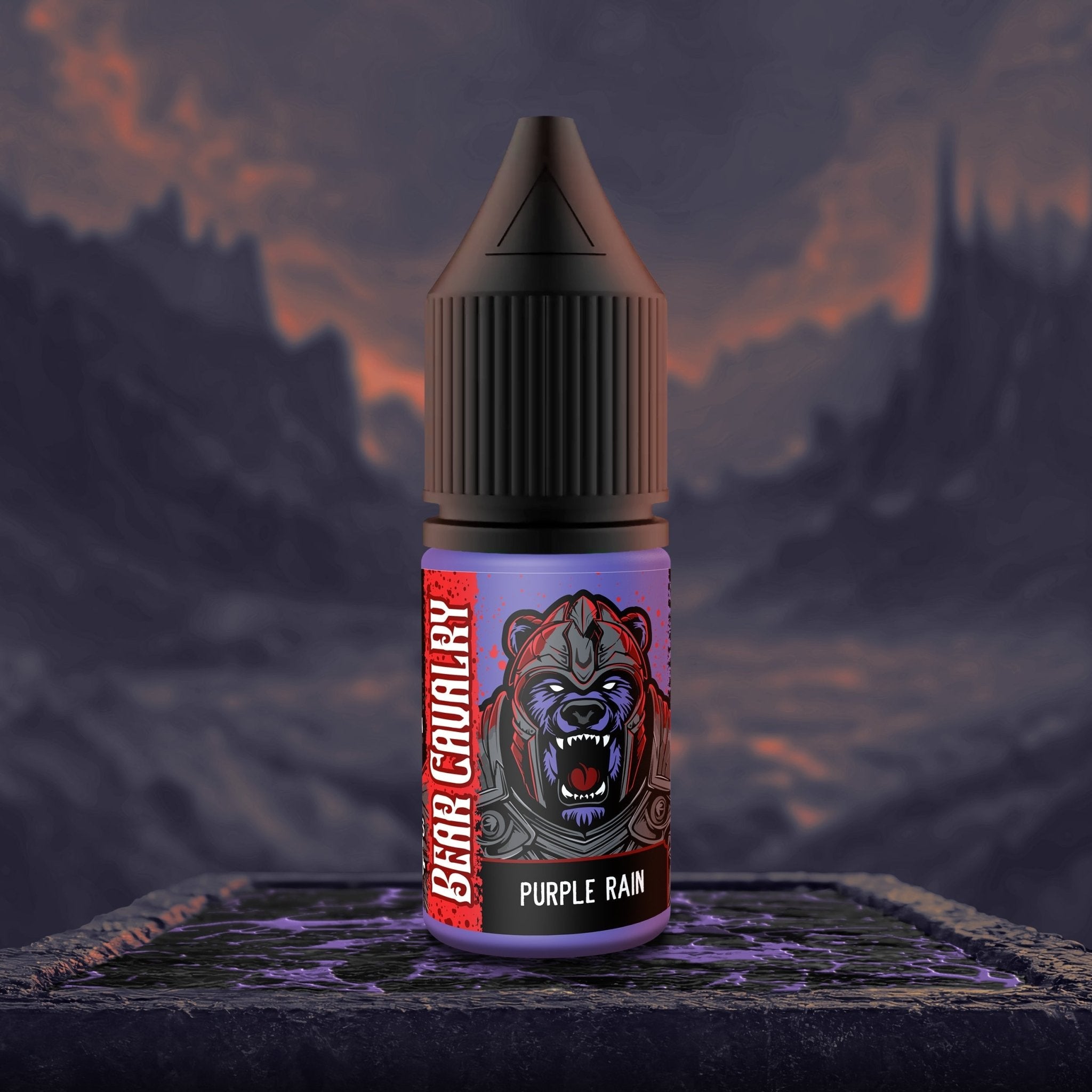 Bear Cavalry Paints Purple Rain 10ml hobby paint bottle.