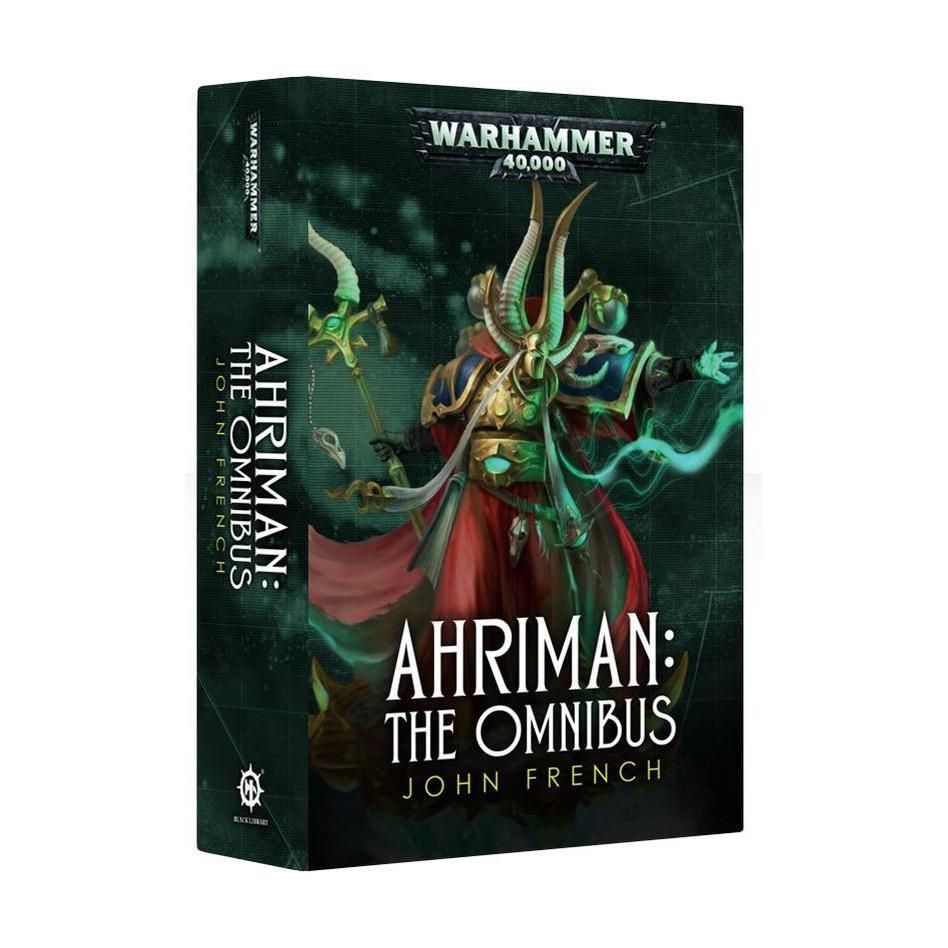 Warhammer Ahriman: The Omnibus book cover featuring a sorcerer character in vibrant robes.