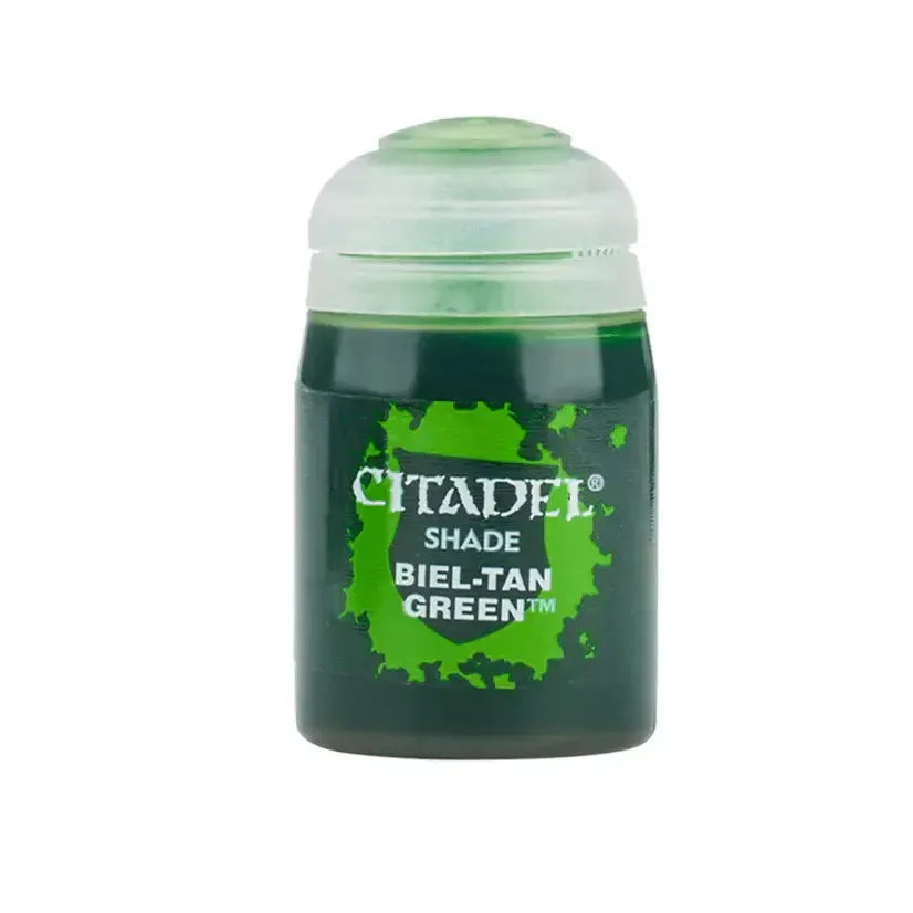 Biel-Tan Green Shade Paint, 18ml pot, water-based, smooth matt finish.